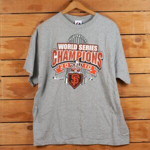 Vintage 2010 San Francisco Giants World Series Champions T-Shirt- Men's XL